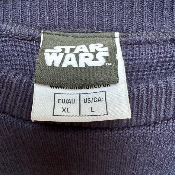 Star Wars Christmas Sweater Men’s Size L (US) / XL (EU) Navy Knit - Picture 2 of 7